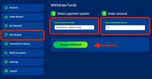 Withdraw action