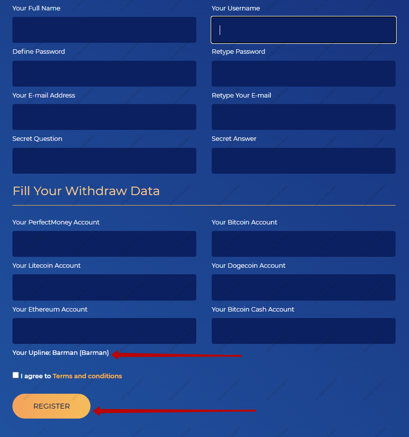 REgister action in Minerpalas.biz